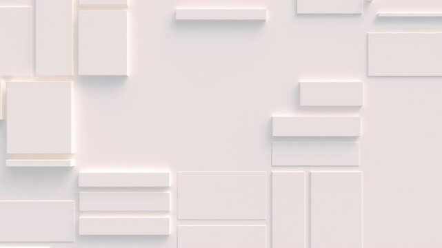 Abstract motion background from random moving cube blocks, seamless loop animation