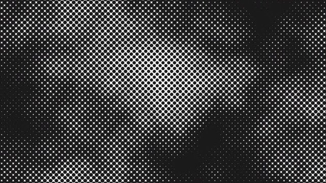 Abstract halftone motion background. Moving dot. Seamless loop