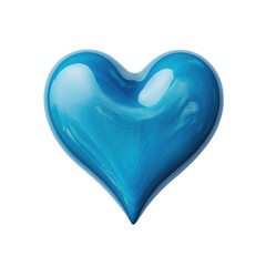 blue heart shape  on transparent background