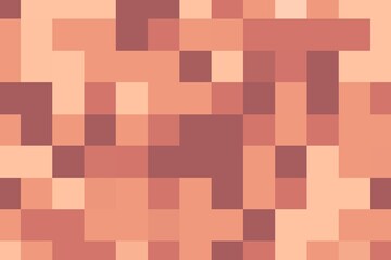 Pixelated square abstract pattern in soft brown and pink shades. Digital art concept