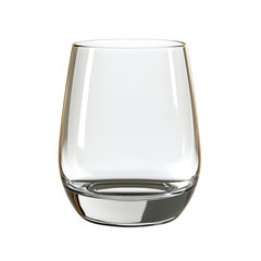 Empty glass on transparent background