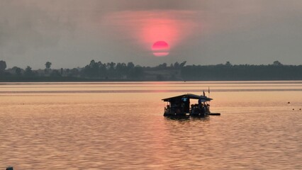 sunrise over the river