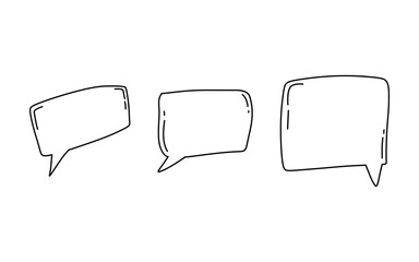 Bubble speech outline style on white background. Bubble speech for comic decoration