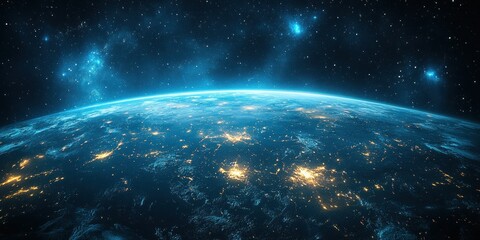 Obraz premium Earth from Space Aerial View of the Middle East with Persian Gulf and Arabian Peninsula