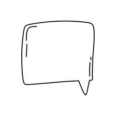 Bubble speech outline style on white background. Bubble speech for comic decoration