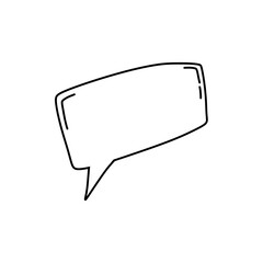 Bubble speech outline style on white background. Bubble speech for comic decoration