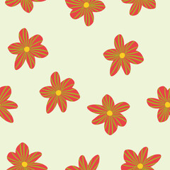 Simple retro flower seamless pattern for fabric or wrapping paper