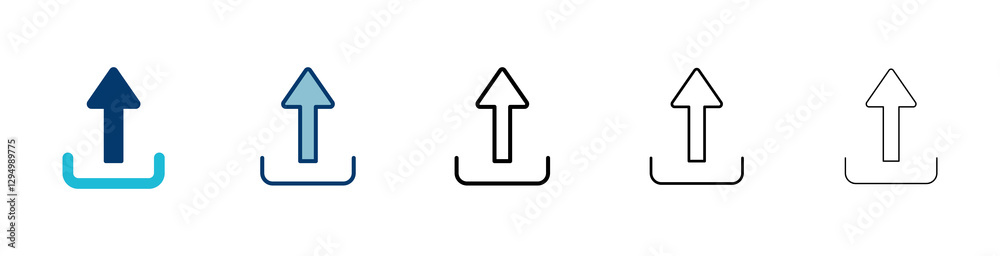Poster upload icon vector isolated on white background. upload sign icon. upload button. load symbol.