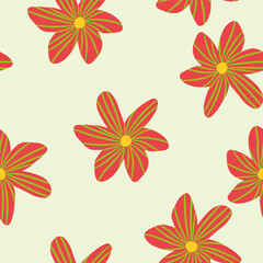 Simple retro flower seamless pattern for fabric or wrapping paper