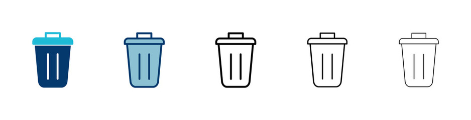 Trash icon vector isolated on white background. trash can icon. Delete icon vector