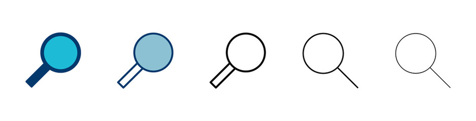 Search icon vector isolated on white background. Glass vector icon. search magnifying glass icon. Find