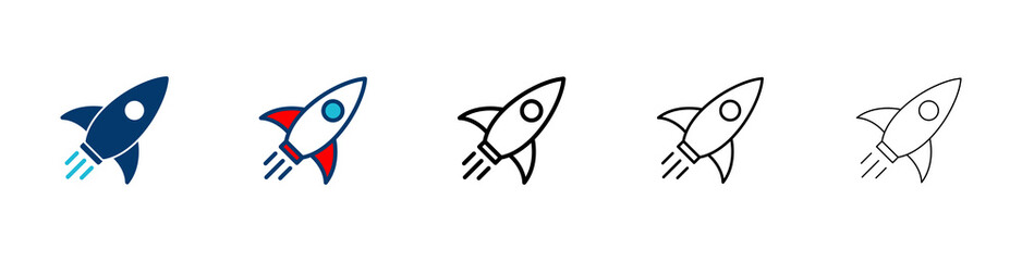 Rocket icon vector isolated on white background. Start Up Concept Symbol. Startup icon