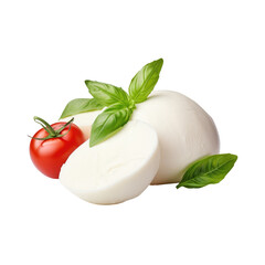 mozzarella cheese on transparent background