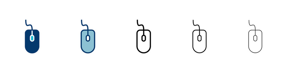 Fototapeta premium Computer Mouse Icon vector isolated on white background. Computer mouse vector icon