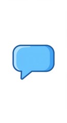 Fototapeta premium A Simple Blue Speech Bubble Icon Design