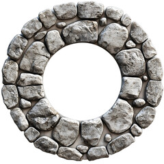 Circle texture stone design graphic isolated on transparent background