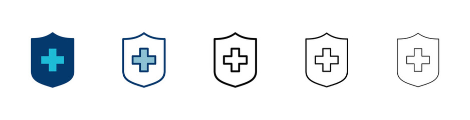 Health insurance icon vector isolated on white background. Insurance health document icon