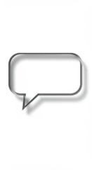 Naklejka premium Blank Speech Bubble, A Minimalist Design, Communication Concept
