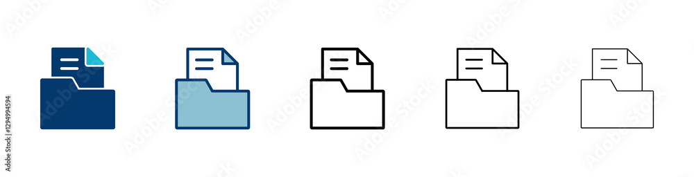 Wall mural folder icon vector isolated on white background. folder and documents icon. icon archive