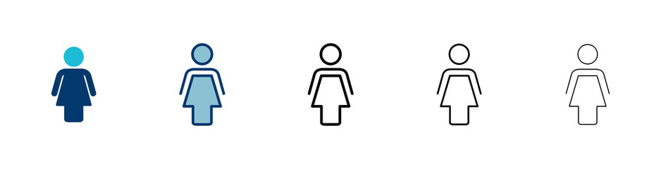 Female icon vector isolated on white background. woman icon vector