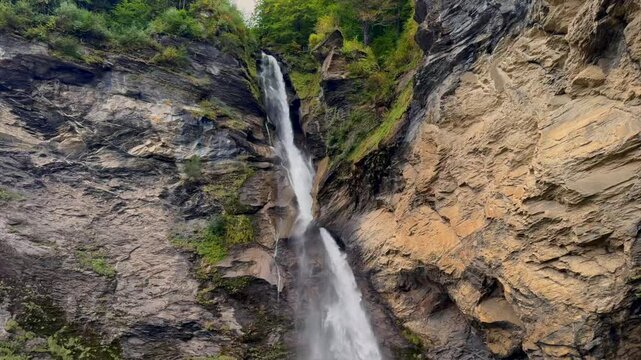 Reichenbach Falls, Switzerland: A stunning 120m waterfall in the Swiss Alps, famous for its powerful cascades and as the legendary site of Sherlock Holmes&rsquo; final battle with Moriarty.