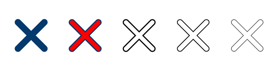 Close icon vector isolated on white background. Delete icon. remove, cancel, exit symbol
