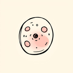 Fototapeta premium keloid skin disease doodle icon sketch vector. keloid skin disease sign. isolated symbol illustration