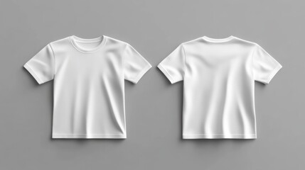 Blank White T-Shirt Mockup: Front and Back Views