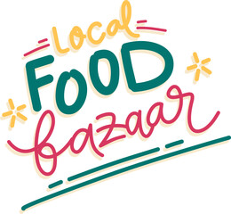 Local Food Bazaar Vlog Title Lettering