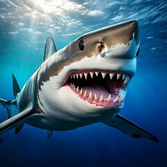 Naklejka premium great white shark