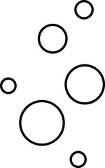 bubble icon, Fizzy Drink, Water Bubble Black Pictogram. Effervescent Champagne. Sphere Foam, Aquarium. Clear Soda Drops Line and Silhouette Icons. Soap Symbols, on transparent background Vector