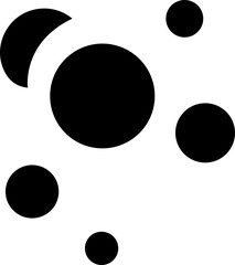 bubble icon, Fizzy Drink, Water Bubble Black Pictogram. Effervescent Champagne. Sphere Foam, Aquarium. Clear Soda Drops Line and Silhouette Icons. Soap Symbols, on transparent background Vector