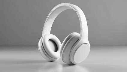 Elegant White Headphones: A Minimalist Audio Experience