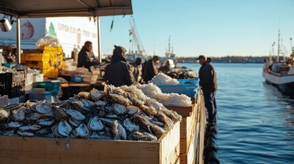 Fresh Oysters at the Harborside Market: A Sunny Day Catch
