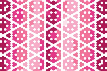 Geometric hexagonal pattern in dark pink featuring an abstract hexagon mosaic. Digital background concept