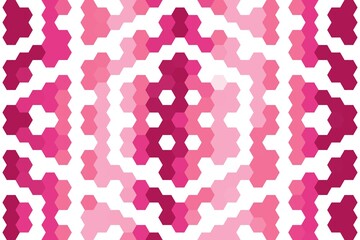 Dark pink geometric hexagon pattern with structured and modern alignment. Abstract background concept
