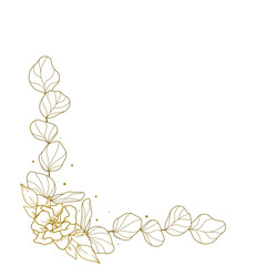 Gold floral corner Border 