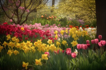 Fototapeta premium field of tulips