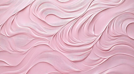 Obraz premium A light pink wallpaper with a soft swirling pattern, providing ample space for overlaying text or creative branding.