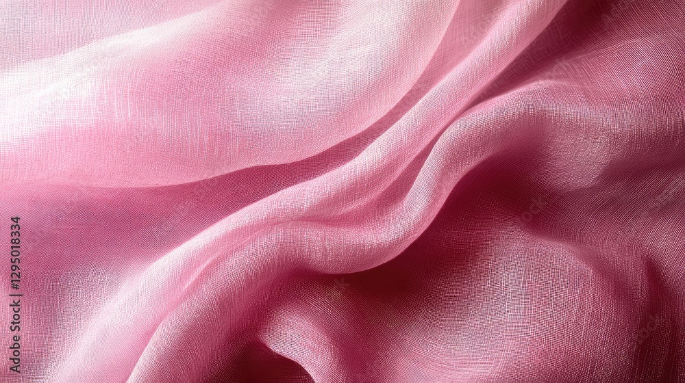 Poster a pink fabric texture with a delicate weave, featuring soft gradients and enough space for textual o