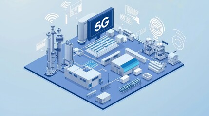 Smart factory 5G network automation.