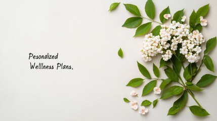 Personalized wellness plans with fresh floral aesthetics indoor digital design