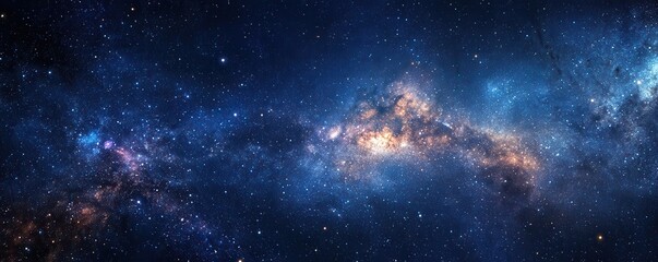 Fototapeta premium A breathtaking image of a vibrant galaxy, surrounded by a stunning star field filled with twinkling stars.