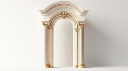 Elegant white gold archway interior design