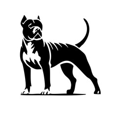 Obraz premium Stylized silhouette of a confident dog