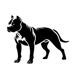 Obraz premium Bold silhouette of a standing dog breed