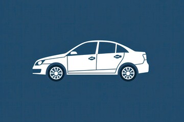 Obraz premium Visual Representation of a Car Icon for Transportation Needs and Automotive Services. Generative AI