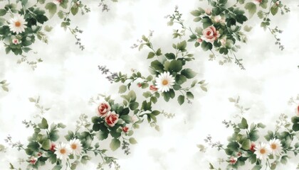 Floral pattern, light,  background