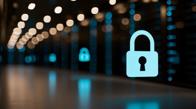 Data security measures in server rooms technology infographic digital environment