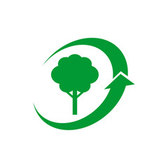 Recycle icon for notification sign